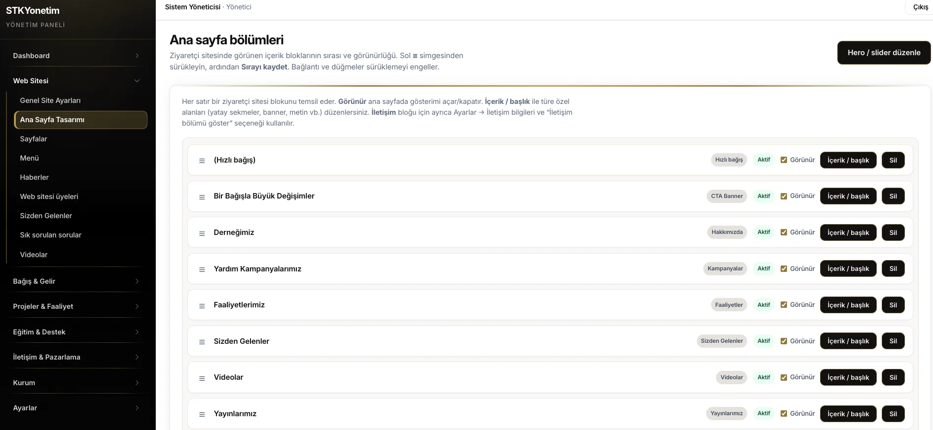 STK Yönetim Paneli (STKYonetim) galeri