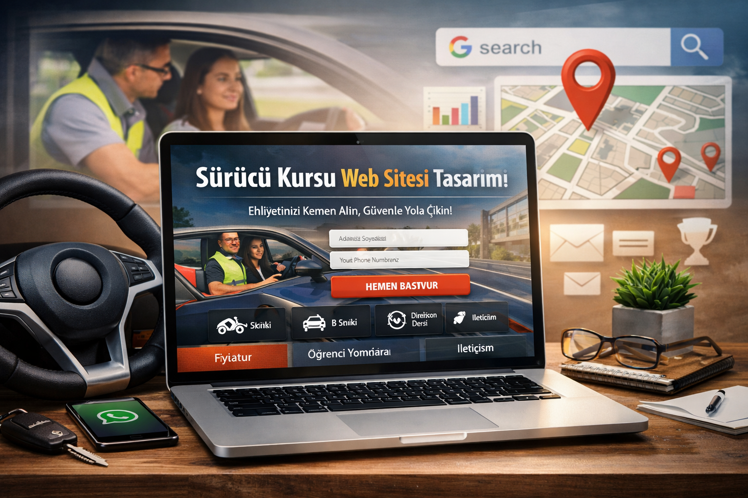 Sürücü Kursu Web Sitesi Tasarımı: Profesyonel Site Rehberi